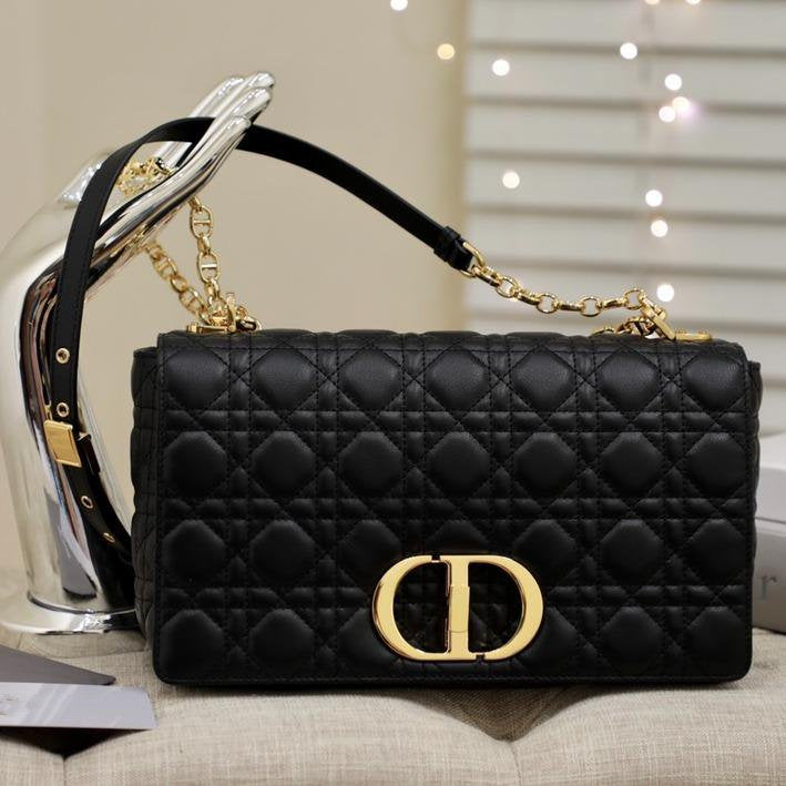 480880e7-f91e-4b6c-9ab7-be1d42d5962d_6f540138-5fd8-4251-9f7f-d65b449e8dd0 LARGE CARO BAG 28 BLACK SUPPLE CANNAGE CALFSKIN