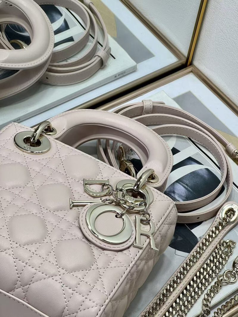CD Sac Lady Dior Power Pink Lamskin