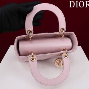CD Medium Lady Dior 24 Bag Light Pink Lambskin