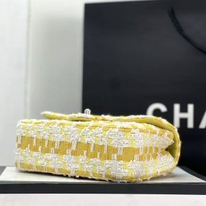72aecc1b35928fe5ae1f100c5a7e894d CC Spring-Summer 2026 Classic Flap Bag Yellow White Tweed