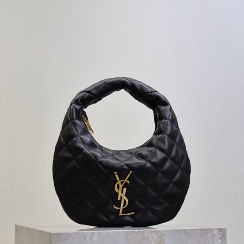 YSL Icarino Bag 17cm Black Sheepskin