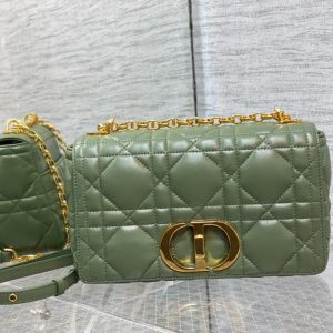 MEDIUM CARO BAG 25 GREEN MACROCANNAGE CALFSKIN