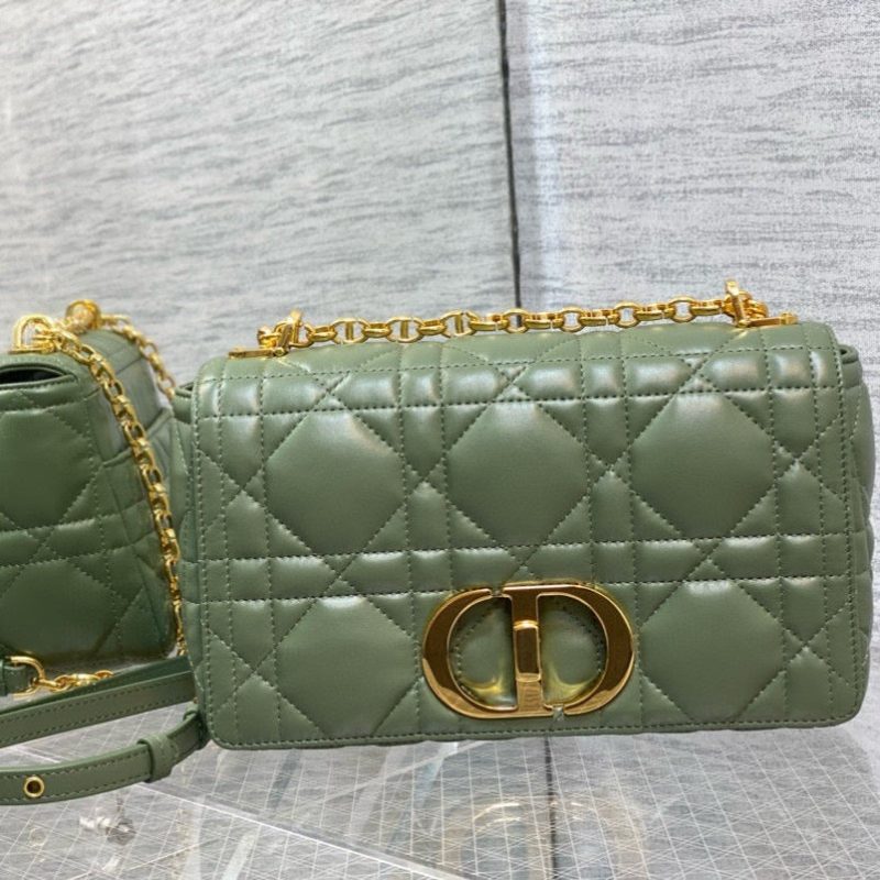 MEDIUM CARO BAG 25 GREEN MACROCANNAGE CALFSKIN