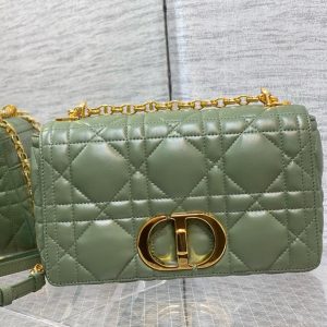MEDIUM CARO BAG 25 GREEN MACROCANNAGE CALFSKIN