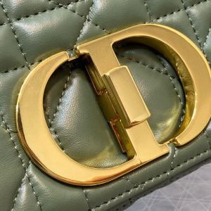 MEDIUM CARO BAG 25 GREEN MACROCANNAGE CALFSKIN