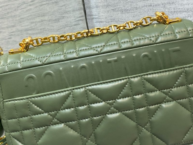 MEDIUM CARO BAG 25 GREEN MACROCANNAGE CALFSKIN