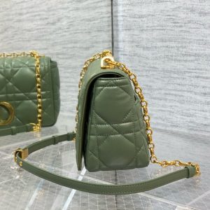 MEDIUM CARO BAG 25 GREEN MACROCANNAGE CALFSKIN