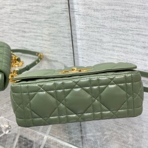 MEDIUM CARO BAG 25 GREEN MACROCANNAGE CALFSKIN