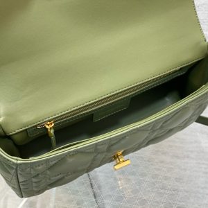 MEDIUM CARO BAG 25 GREEN MACROCANNAGE CALFSKIN