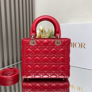 Image_20240628101921 medium lady 24 red calfskin gold hardware