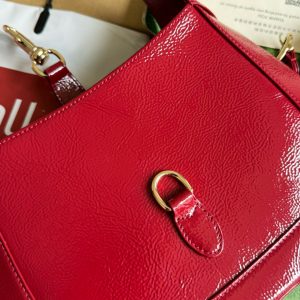 GG JACKIE MINI 19 SHOULDER BAG IN DARK RED CALFSKIN