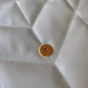 Loulou Puffer 35cm White Quilted Lambskin Bag Ghw