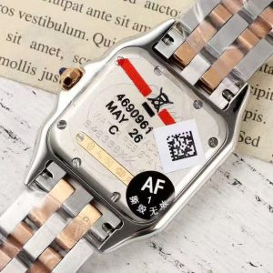 PANTHERE 27MM PINK GOLD SILVER CASE DIAMOND BEZEL WHITE DIAL (BEST VERSION)