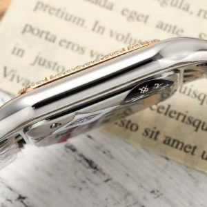 PANTHERE 27MM PINK GOLD SILVER CASE DIAMOND BEZEL WHITE DIAL (BEST VERSION)