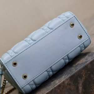 CD Mini Lady 17 Light Blue Mint Lambskin