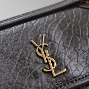 YSL Niki Bag 18cm Black Gold Sheepskin
