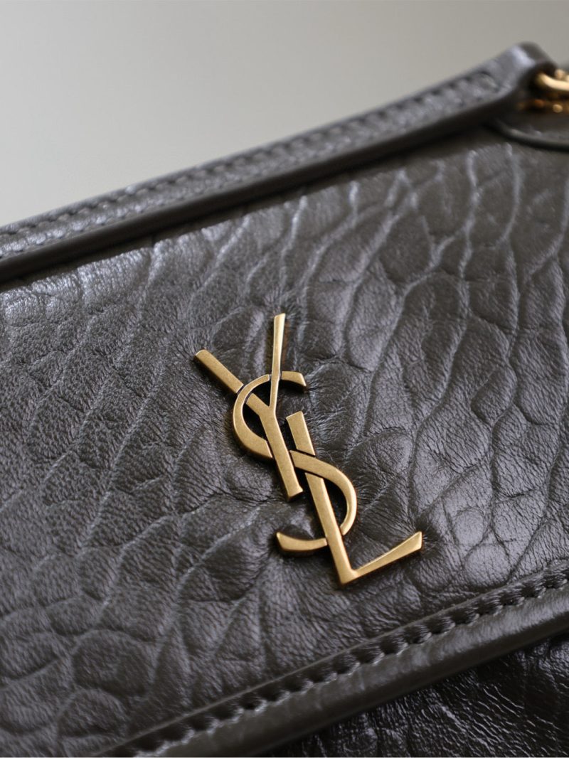 YSL Niki Bag 18cm Black Gold Sheepskin