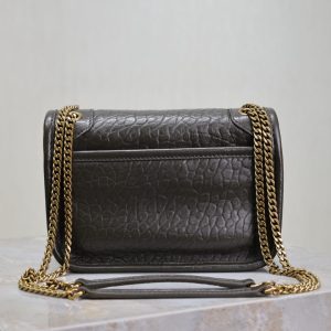 YSL Niki Bag 18cm Black Gold Sheepskin