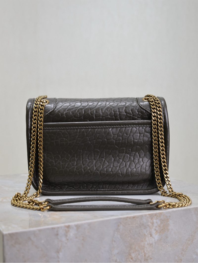 YSL Niki Bag 18cm Black Gold Sheepskin