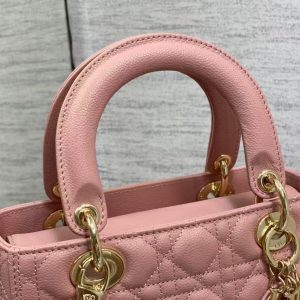 CD MEDIUM LADY 24 BLUSH CANNAGE LAMBSKIN