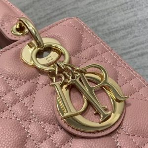 CD MEDIUM LADY 24 BLUSH CANNAGE LAMBSKIN