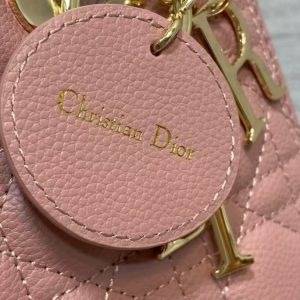 CD MEDIUM LADY 24 BLUSH CANNAGE LAMBSKIN