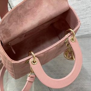 CD MEDIUM LADY 24 BLUSH CANNAGE LAMBSKIN