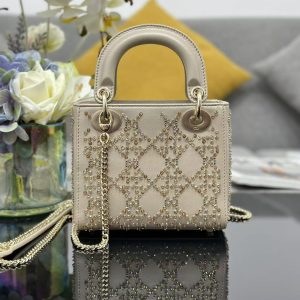 CD Lady Dior 17 Bag Beige Calfskin