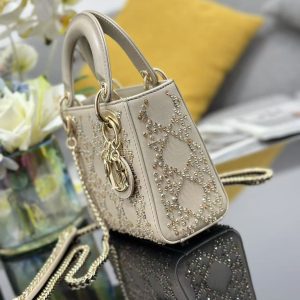 CD Lady Dior 17 Bag Beige Calfskin