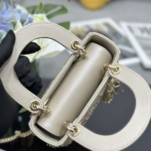 CD Lady Dior 17 Bag Beige Calfskin