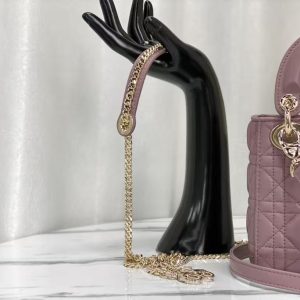 CD Lady Dior Bag Dusty Pink Lambskin