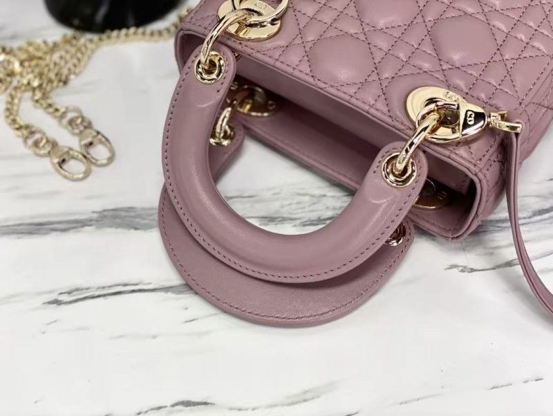 CD Lady Dior Bag Dusty Pink Lambskin