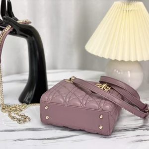 CD Lady Dior Bag Dusty Pink Lambskin