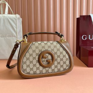 Image_2025-07-22_121658_930 Gucci Blondie Medium 27cm Bag Brown Beige Leather Canvas