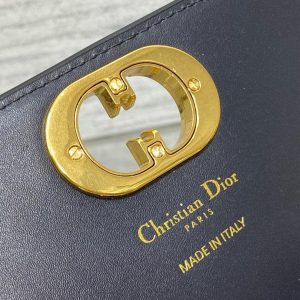 MONTAIGNE AVENUE 22 BAG IN NAVY BLUE CALFSKIN AND MONOGRAM OBLIQUE JACQUARD