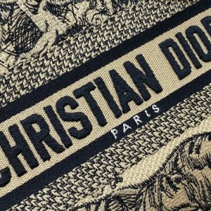 CD 24 Women Mini Lady D-lite Bag Brown Toile de Jouy Embroidery