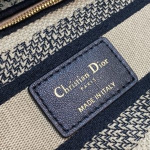 CD 24 Women Mini Lady D-lite Bag Brown Toile de Jouy Embroidery