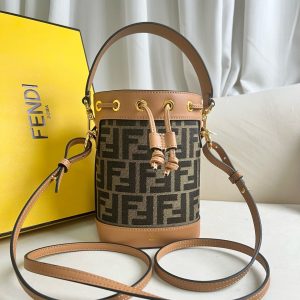 Image_20250329095830 MON TRESOR 18 IN MONOGRAM BROWN CANVAS WITH FF MOTIF EMBROIDERED