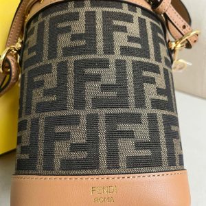 Image_20250329095848 MON TRESOR 18 IN MONOGRAM BROWN CANVAS WITH FF MOTIF EMBROIDERED