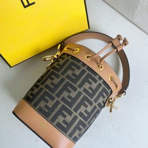 Image_20250329095852 MON TRESOR 18 IN MONOGRAM BROWN CANVAS WITH FF MOTIF EMBROIDERED