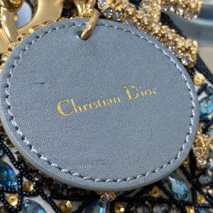 CD Lady 20 Navy blue Canvas attached diamonds