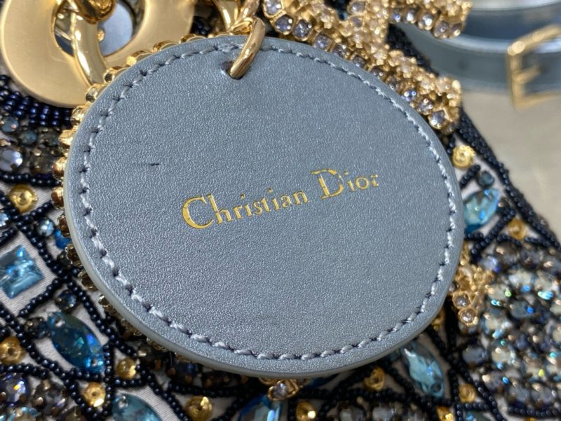 CD Lady 20 Navy blue Canvas attached diamonds