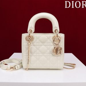 Mini Lady 17 My ABC White Patent Calfskin