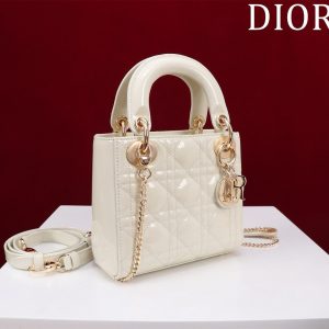 Mini Lady 17 My ABC White Patent Calfskin