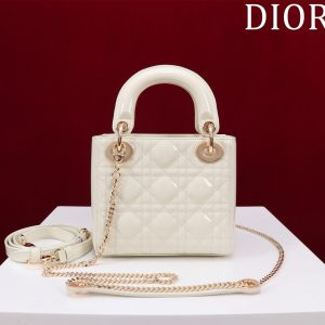 Mini Lady 17 My ABC White Patent Calfskin