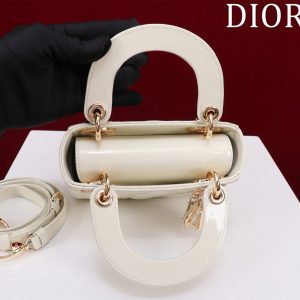 Mini Lady 17 My ABC White Patent Calfskin