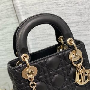 Mini Lady 17 My ACB Black Lambskin Light Gold Hardware