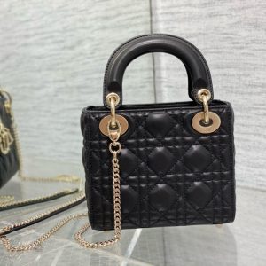 Mini Lady 17 My ACB Black Lambskin Light Gold Hardware