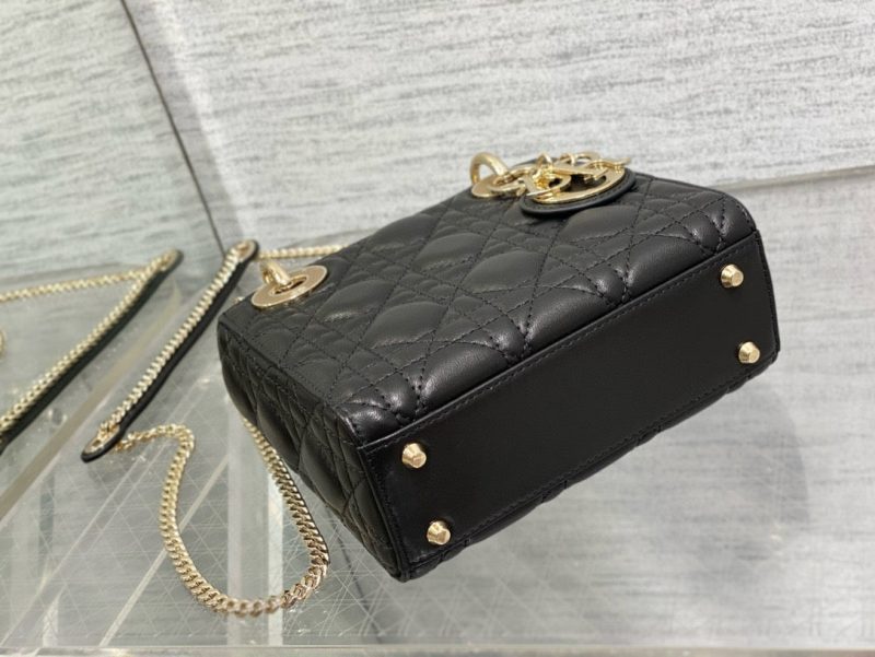 Mini Lady 17 My ACB Black Lambskin Light Gold Hardware
