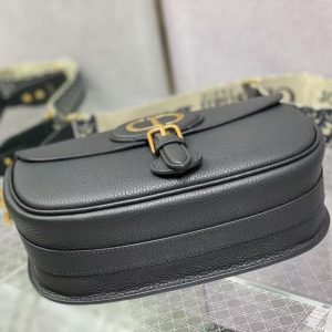 Image_20250425134401_1 CD Bobby Bag Black Pebbled Leather Gold Hardware